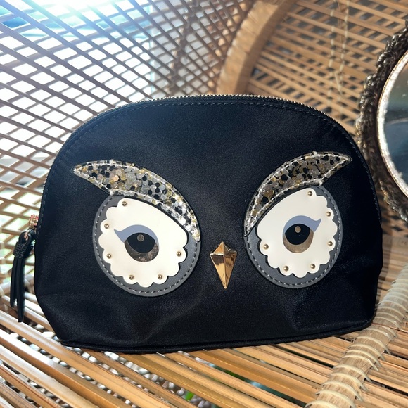 Kate Spade Marcy Owl Nylon Cosmetic Bag - Picture 1 of 11